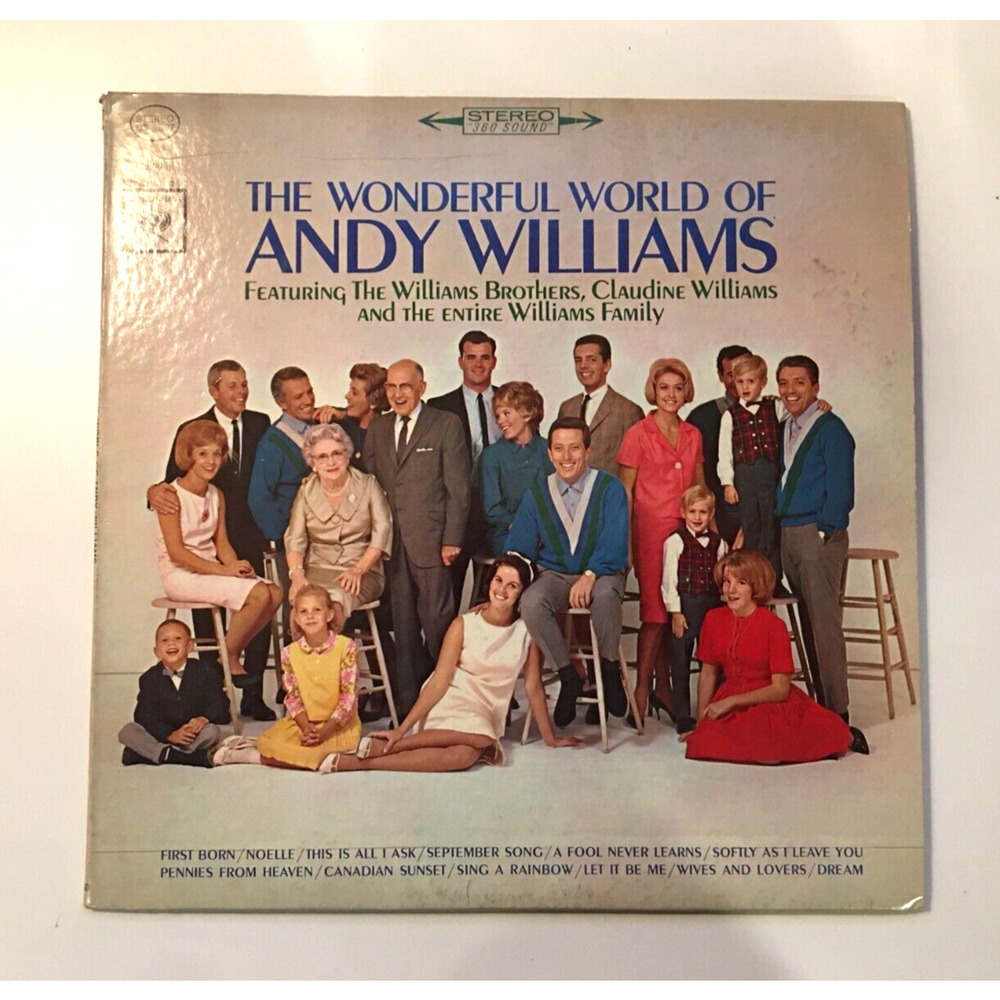The Wonderful World of Andy Williams Vinyl Record LP Columbia Stereo 8937